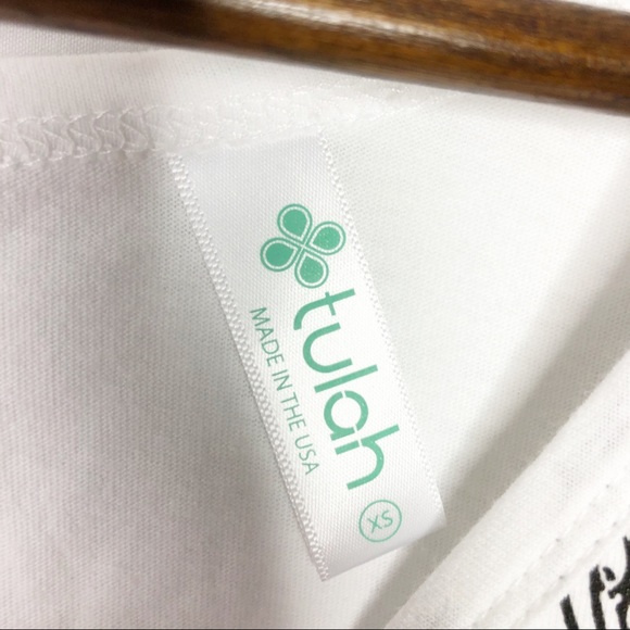 TULAH Black & White Short Sleeve Top NWT - XS - Picture 4 of 5